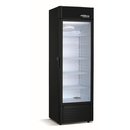 PREMIUM LEVELLA Premium Levella 9 cu. ft. Commercial Display Refrigerator One Glass Door Merchandiser in Black  PRF907DX